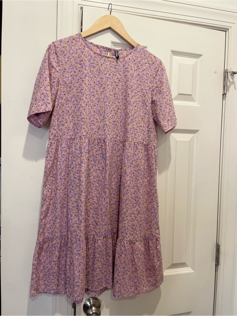 Lavender Floral Tiered Dress - Purple Floral Print